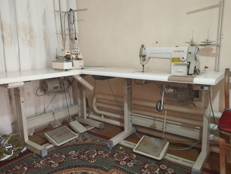 Тикув машина тугри чок ва аверлок.Ямата холати аъло.