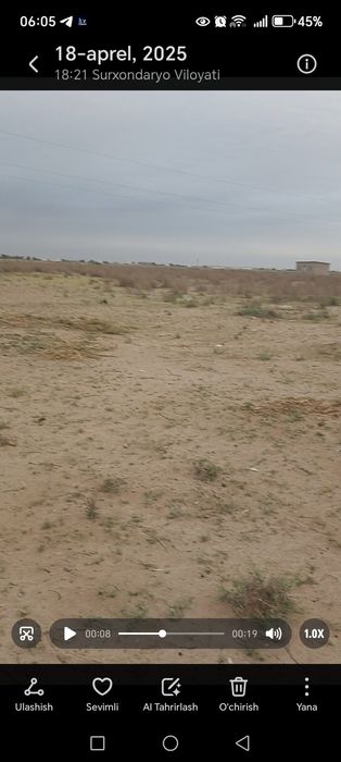 4 sotix bo'sh yer sotiladi