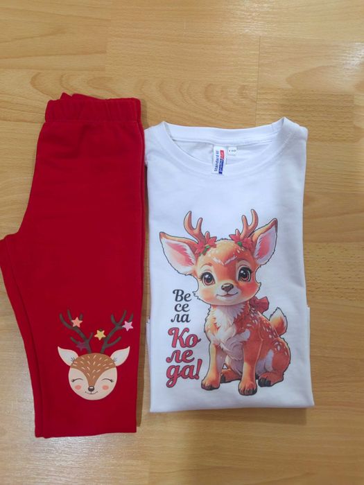 Комплект забавни Коледни тениски