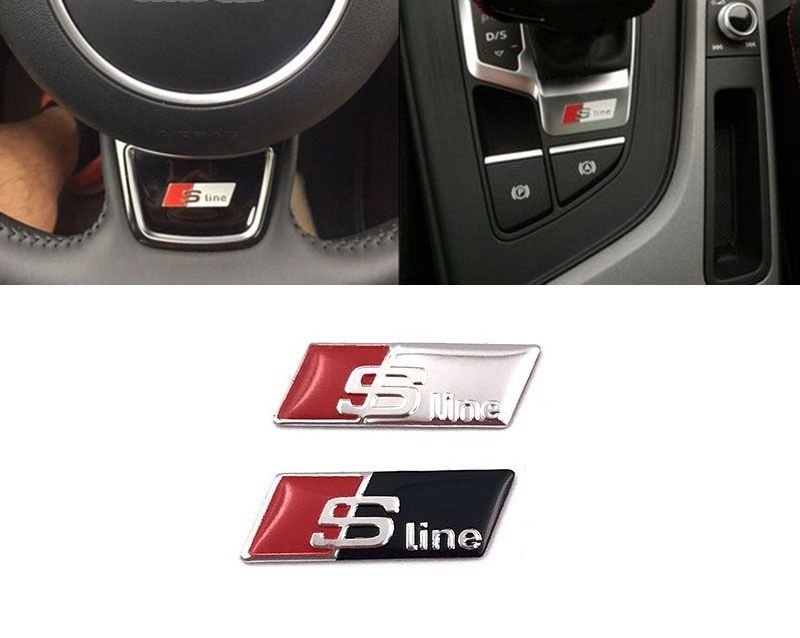 S-Line и Quattro емблема, стикер, бадж, лого за Audi, залепяща се