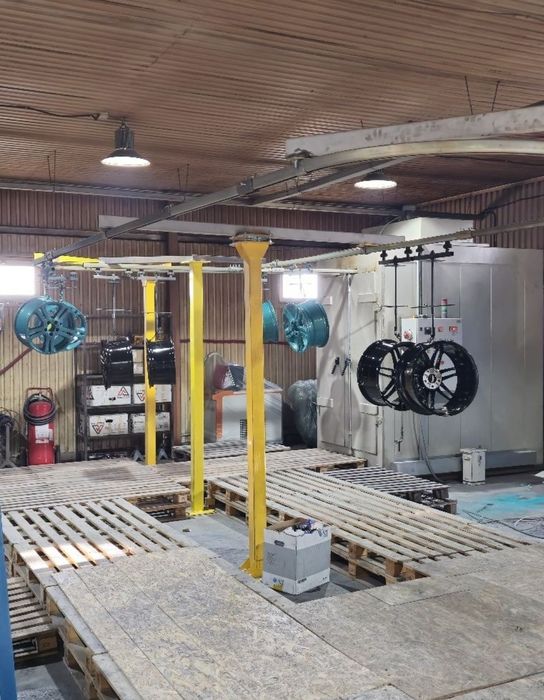 Instalatie electrostatică jante