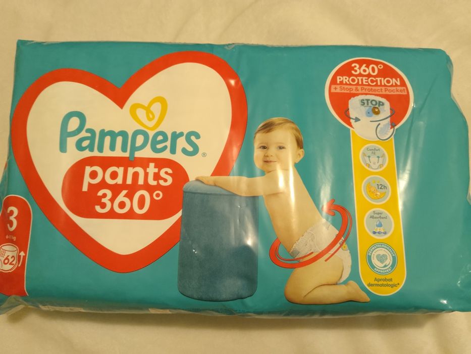 Vând bax Pampers Pants Nr 3,62 de bucăți,sigilat.