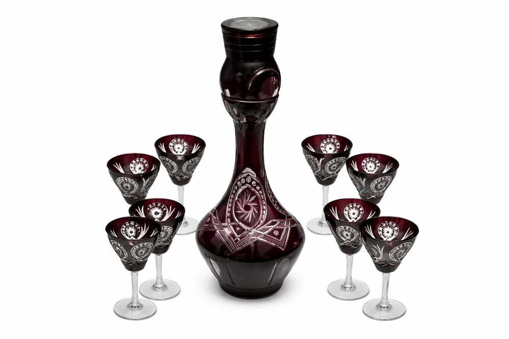 SET sticlă Rubine