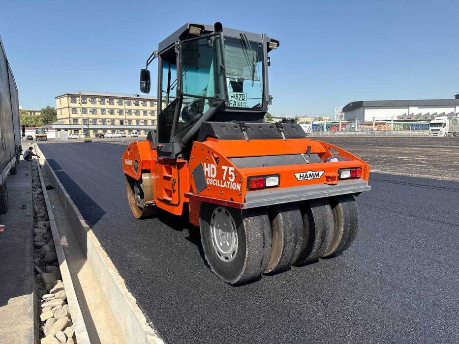 Асфальтирование под ключ. Установка воотводных лотков в Ташкенте.