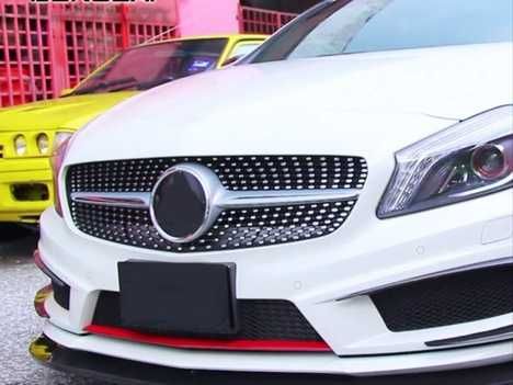 MERCEDES W117 CLA 13-15 решетка - Diamond grille