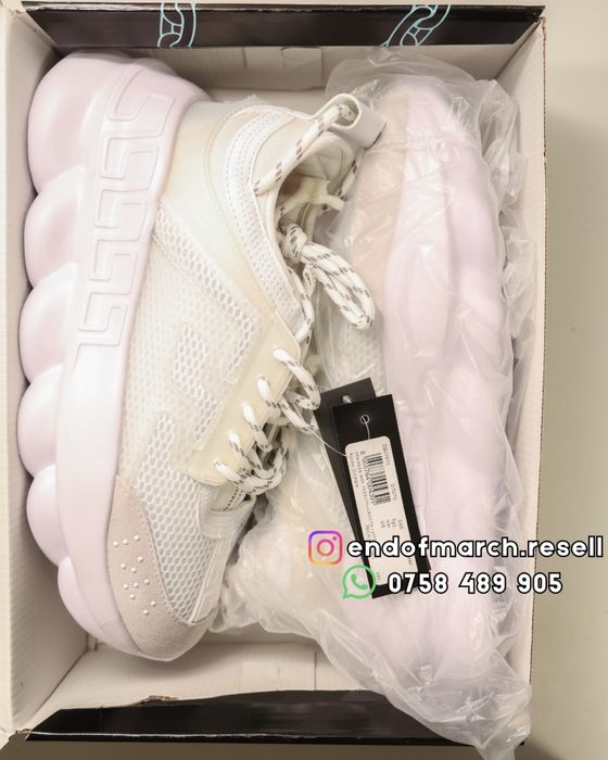 Adidasi Versace Chain Reaction Albi