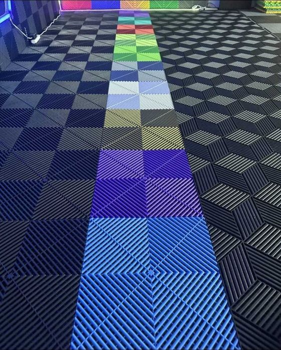 Pardoseala modulara smart floor Detailing Garaj Atelier Service Negru