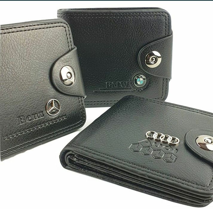 мъжки портфейл+запалка луксозен подаръчен комплект бмв ауди мерцедес