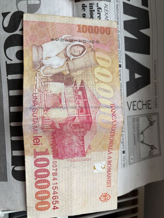 3 x bancnote 100000 100 lei vechi 1998