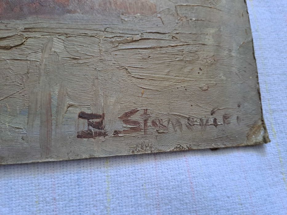 tablou pictura pe pfl 52/40 cm semnat B Stanovici