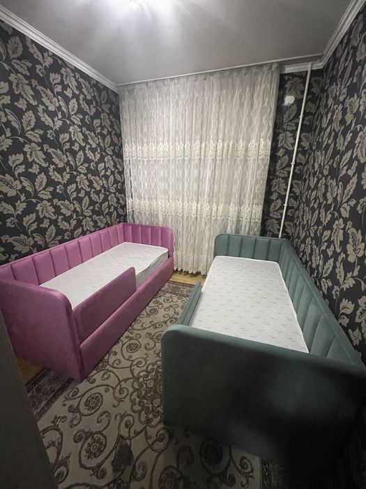 Мягкая угловая детская кровать