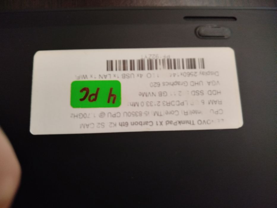 Лаптоп Lenovo X1 Carbon 6th i5-8350U 8GB 512GB