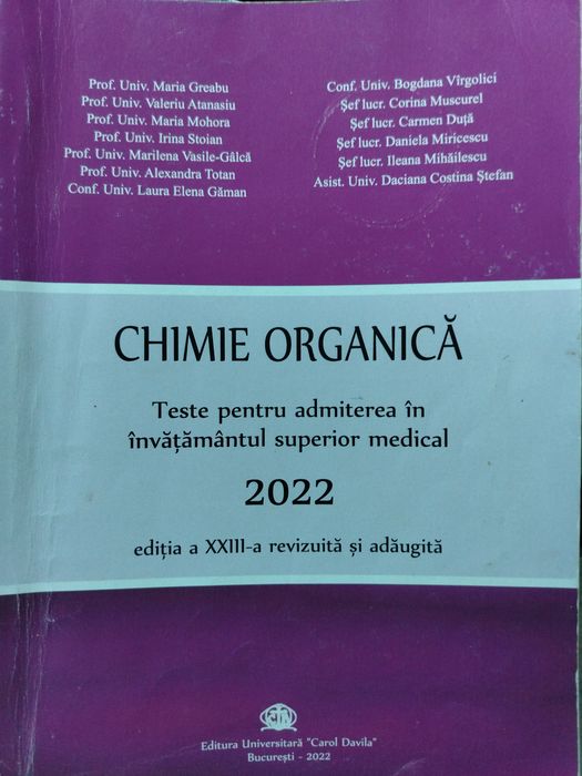 Culegere admitere medicina generala dentara 2022