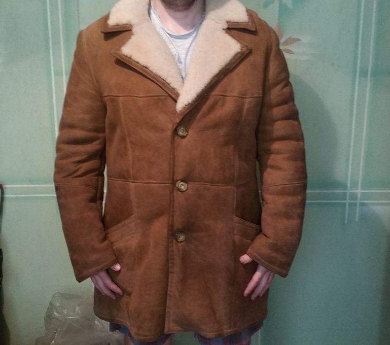 Кожено мъжко палто