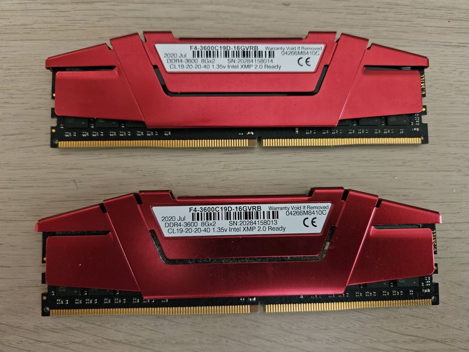 16GB G.Skill Ripjaws V DDR4 3600 2×8GB