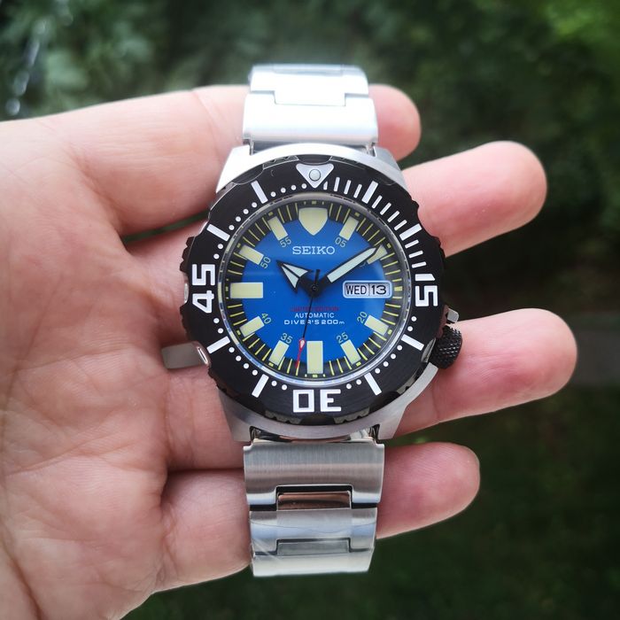 Ceas automatic Seiko Monster Mod Prospex Diver bratara metalica