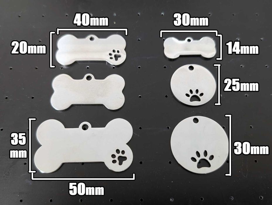 Медальон за куче или коте от неръждаема стомана, лазерно гравиран