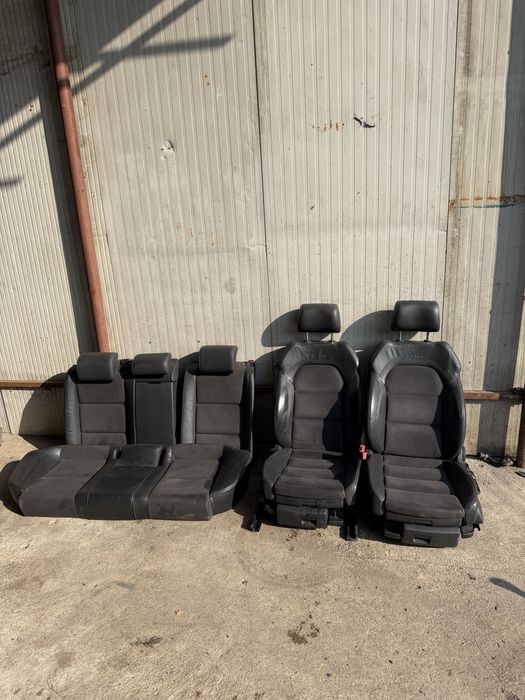 Interior Audi A6 C6 S line berlina semi piele scaun stanga Audi A6 C6 scaun dreapta Audi A6 C6 incalzire in scaune