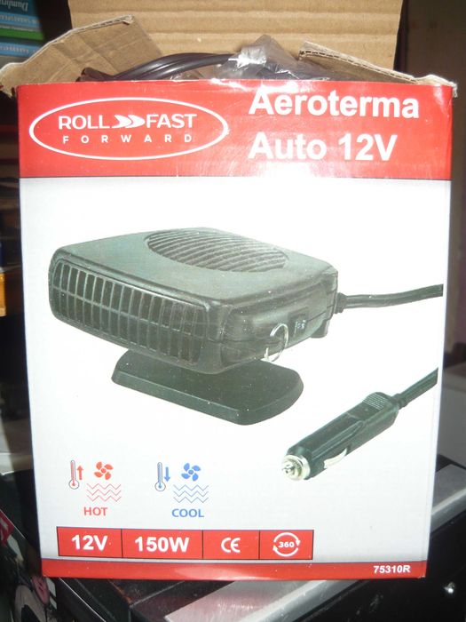 Aerotermă ventilator auto NOUĂ putere 150 W, suport pivotant, mâner rabatabil