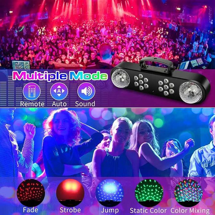 Lumini DJ cu trepied RGB cu reactie la sunet (microfon)