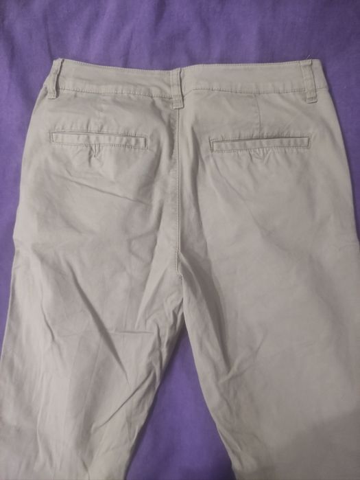 Дамски панталони в бежов и сив цвят