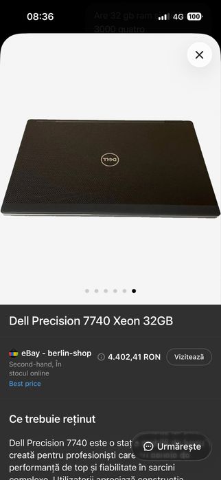 Leptop dell pentru edit