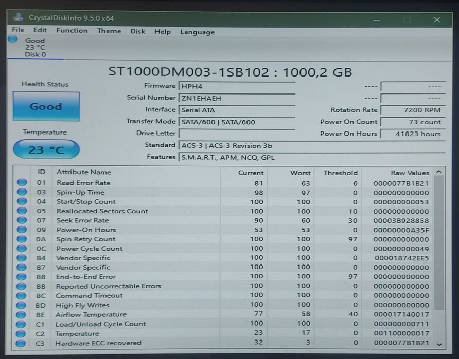 Хард диск 1ТБ / HDD 1TB WD Blue / 7200RPM / 64MB / SATA3 / Перфектен