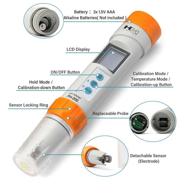 pH метър професионален с функция АТС и сменяем електрод, 20214255