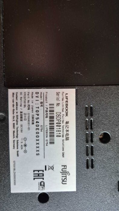 Лаптоп Fujitsu Lifebook, intel i5, ssd, 4gB ram