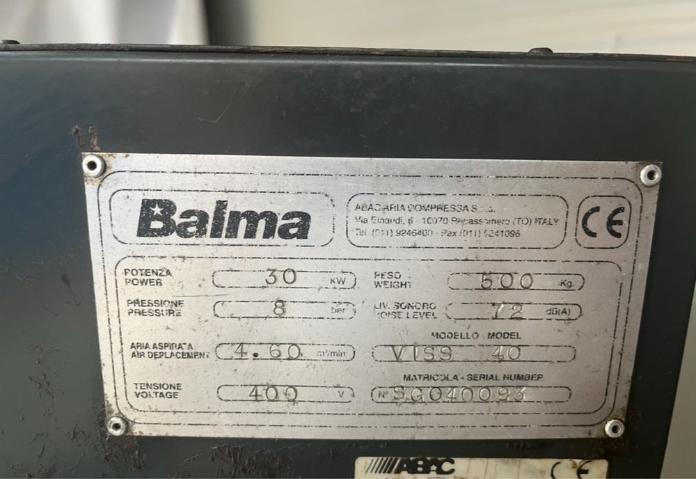 Compresor cu surub Balma 30 kw