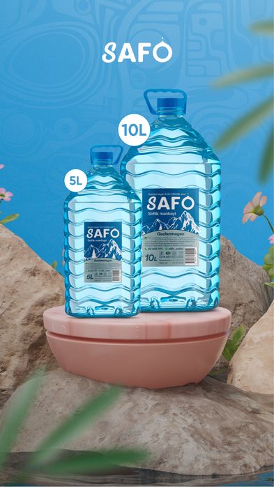 19 l minerallarga boyitilgan SafoWater. Uyingizga ham yetkazamiz