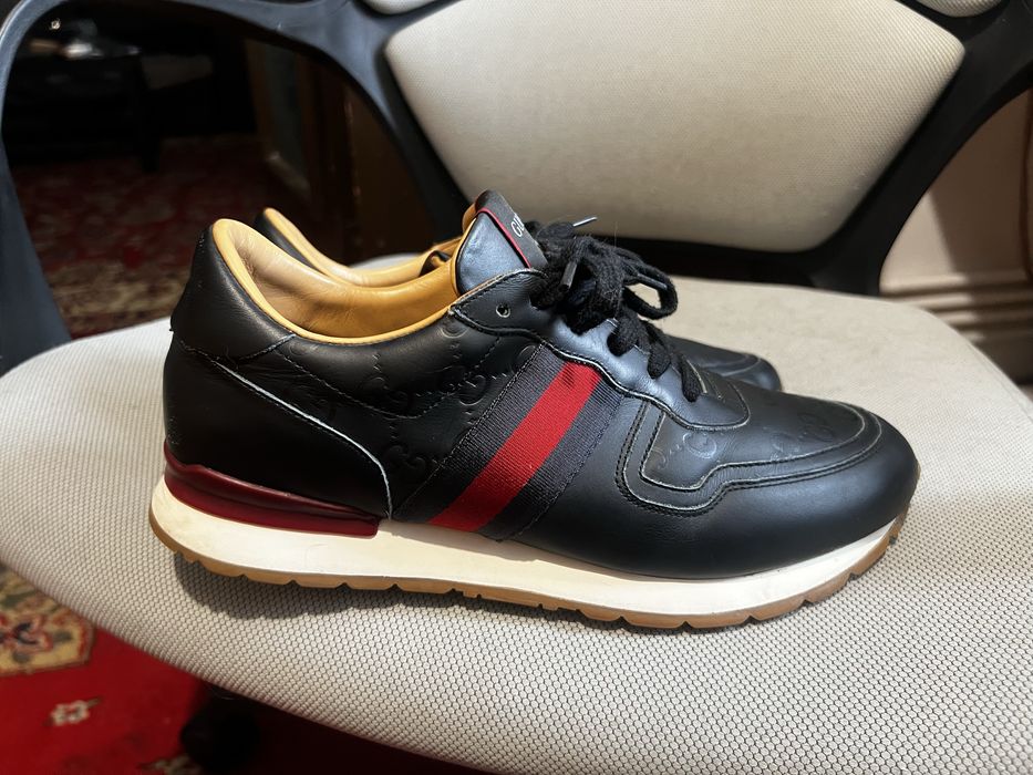 Sneakers Gucci Originali - Model GG Embossed Web Stripe - Mărimea 44