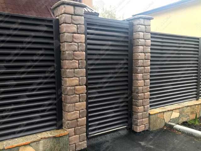 Забор жалюзи из металла