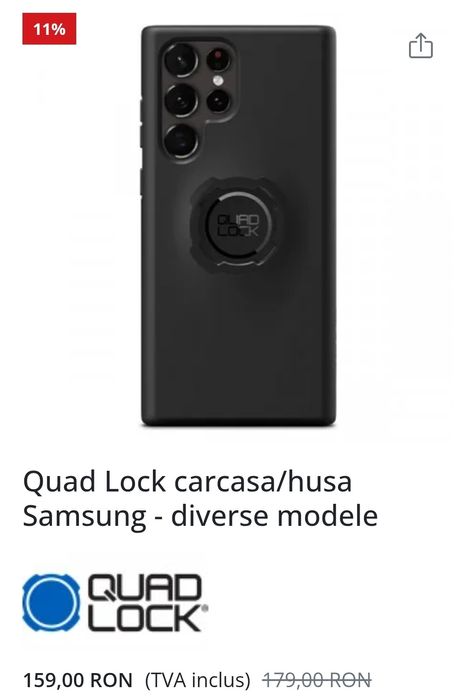 Quad Lock carcasa/husa Samsung Galaxy S21 FE