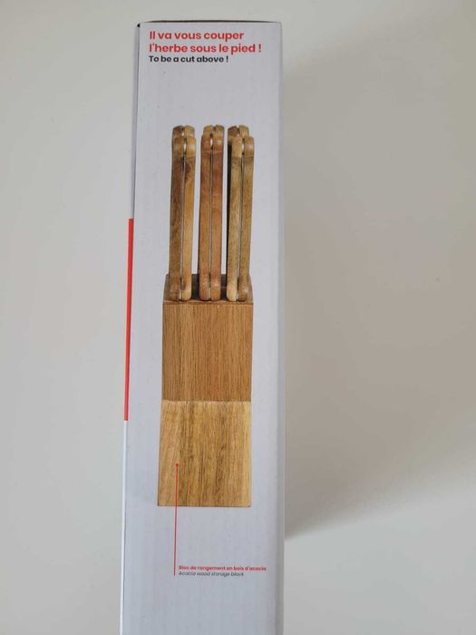 set 6 cutite friptura LIVOO cu suport