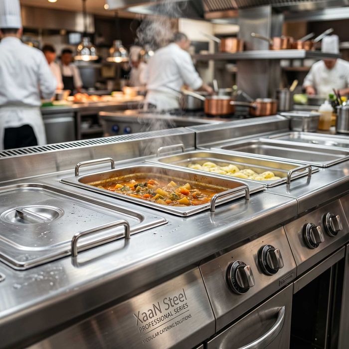 Liniya razdachi (XaaN Steel) — Ovqat tarqatish liniyasi nerjaveyka