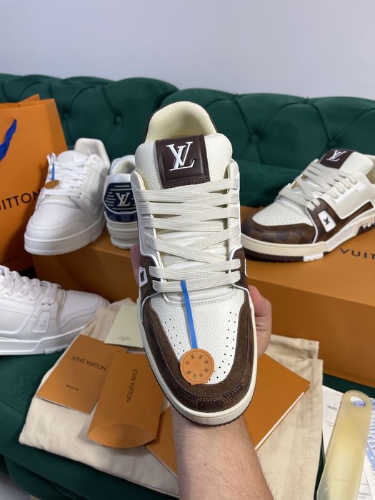 Adidasi Louis Vuitton piele naturala 100% Full Box colectie noua