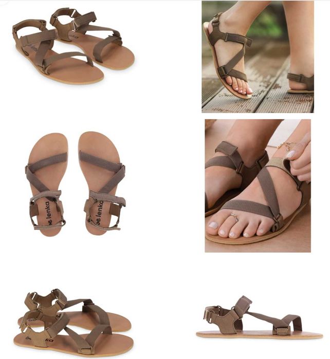 Нови боси сандали Be Lenka  Flexi olive green в маслинено зелено, размер 37