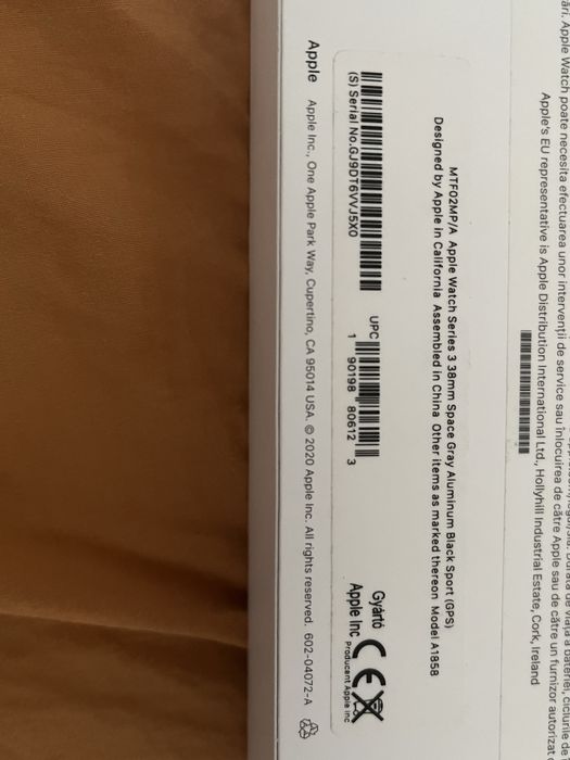 Apple watch seria 3 38mm