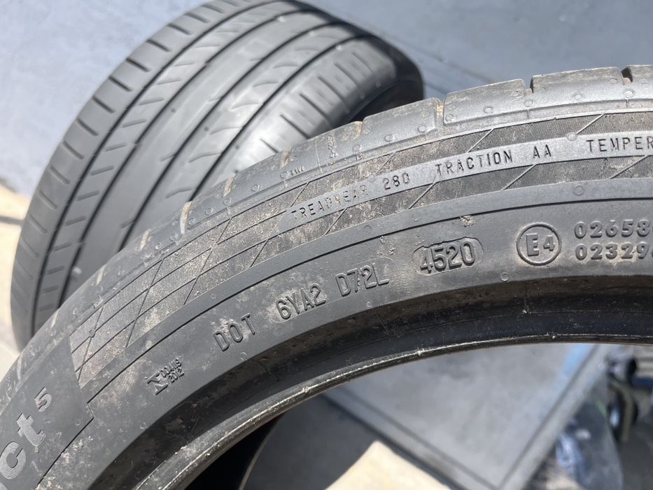2 бр. летни гуми 245/45/19 Continental DOT 4520 5 mm