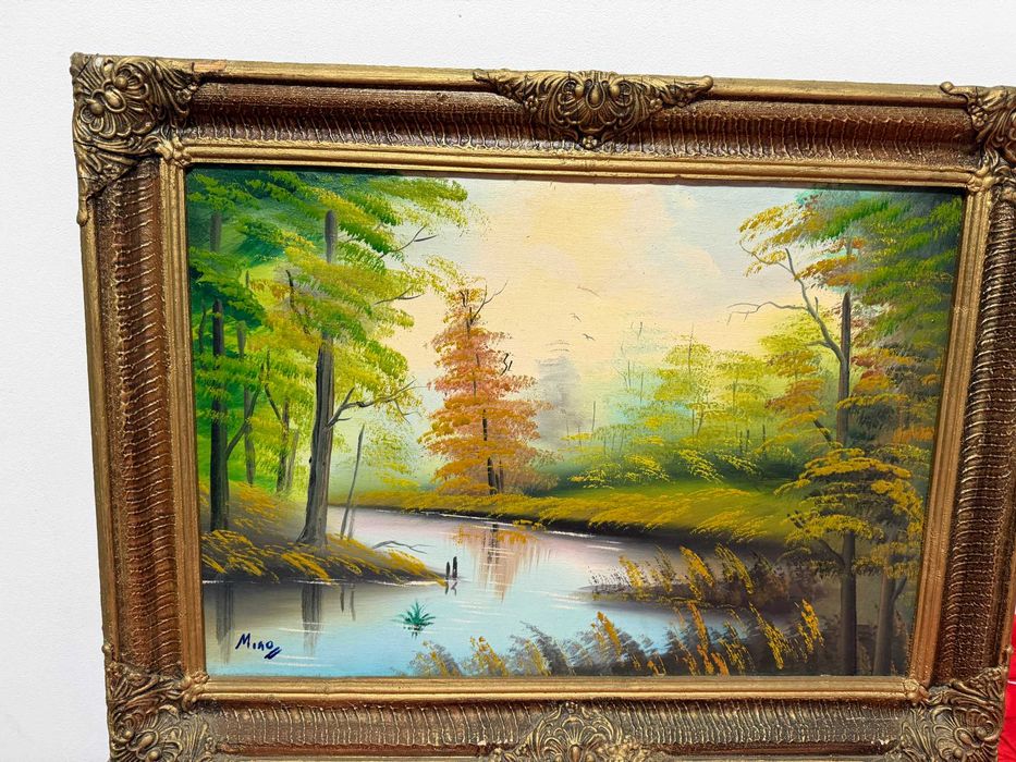 tablou vechi pictat pe panza in ulei pictura in ulei tablou vechi ulei