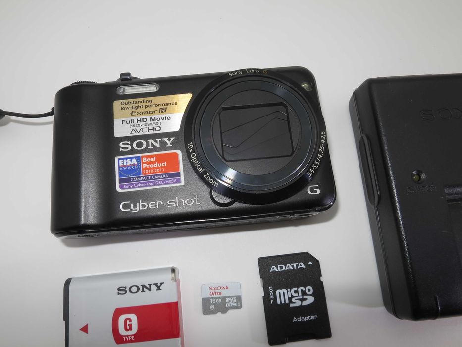 Sony Cyber-shot DSC HX5 ултра компактен цифров фотоапарат, дигиталн акамера като НОВА, пълен комплект, работи отлично