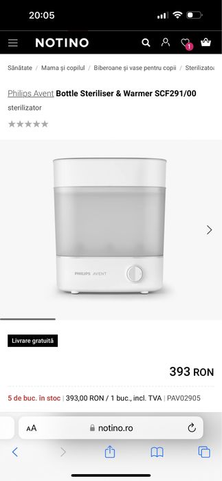 Sterilizator Philips Avent