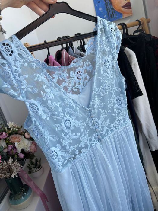 Официална рокля светлосиня