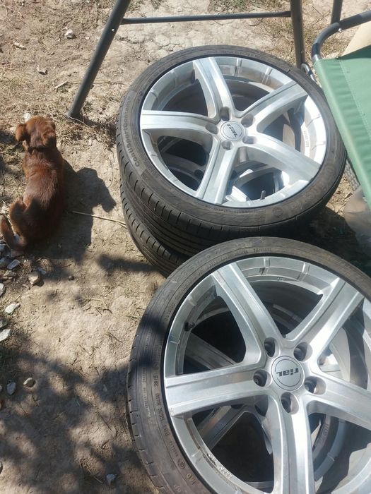 4 Jante aliaj originale 18” + anvelope vară 235/40 R18