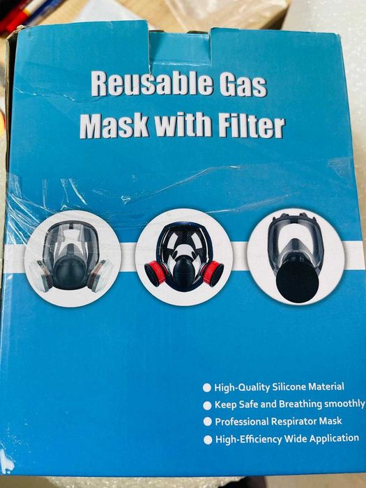 Mască de protecție completă reutilizabilă cu filtru cu cărbune activ
