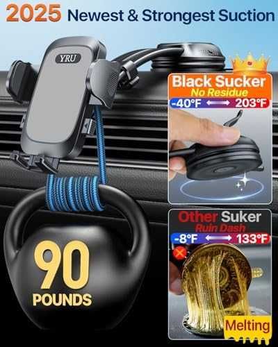 Супер здрав държач за телефон за кола стабилен, здрав, анти-разклащане