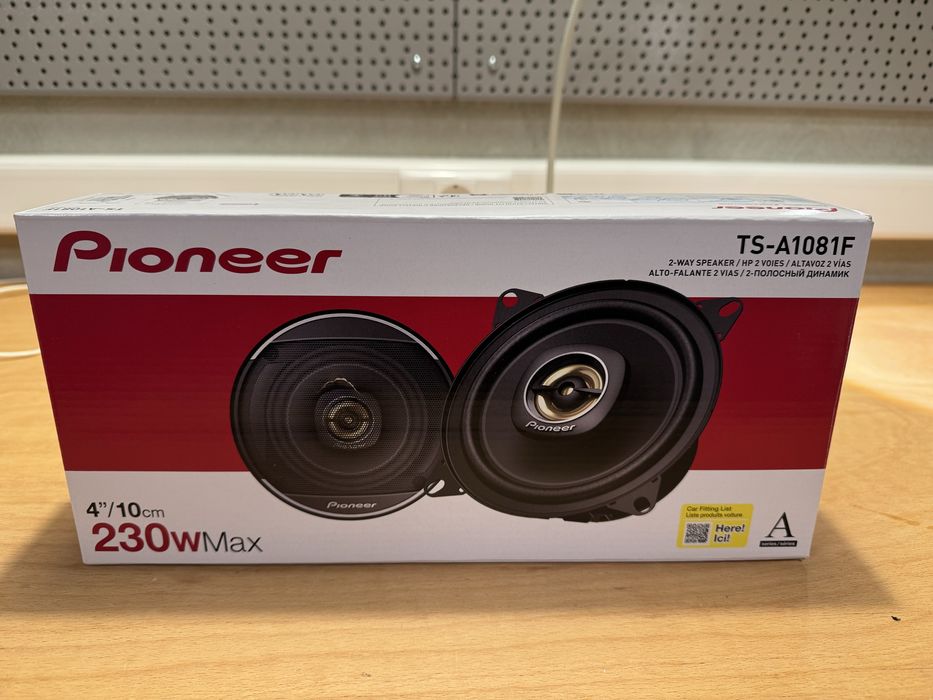 Нови тонколони за автомобил Pioneer TS-A1081F, комплект с решетки