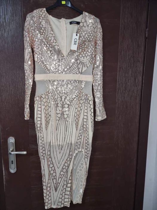 Дамска нова рокля с пайети s размер