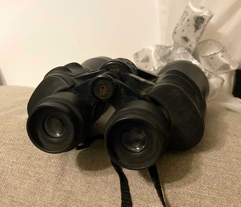 Binoclu cu lentile portocalii, functional, ideal joaca sau incepatori